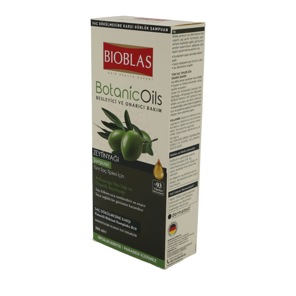 Shampoo Bioblas BotanicOils Olivenöl Shampoo | Shampoo | 360 ml BIOBLAS