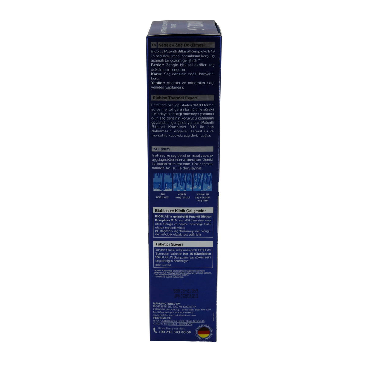Shampoo Bioblas For Men | Gegen Schuppen & Haarausfall Menthol | 360 ml BIOBLAS