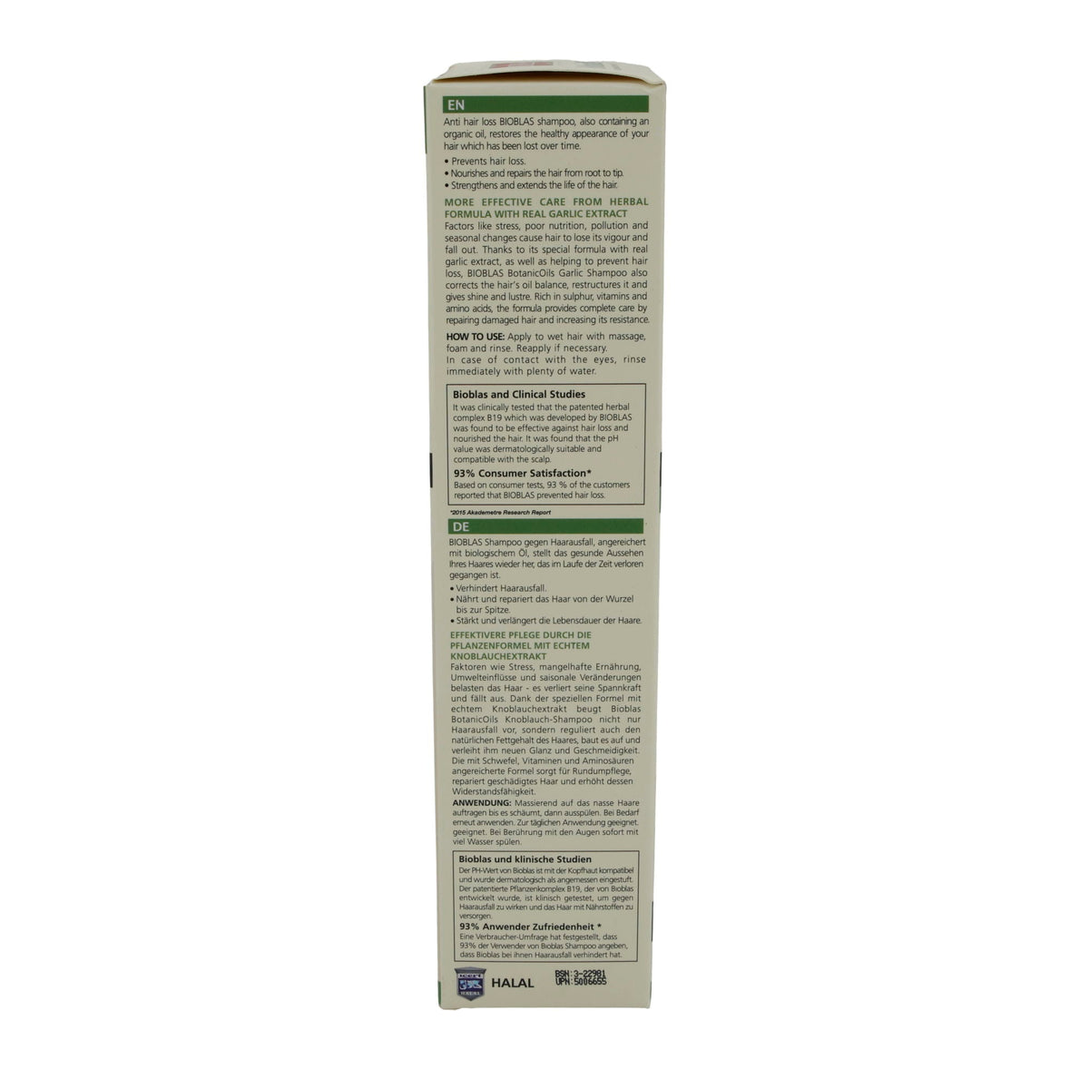 Shampoo Bioblas BotanicOils Knoblauch-Shampoo | Shampoo | 500 ml BIOBLAS