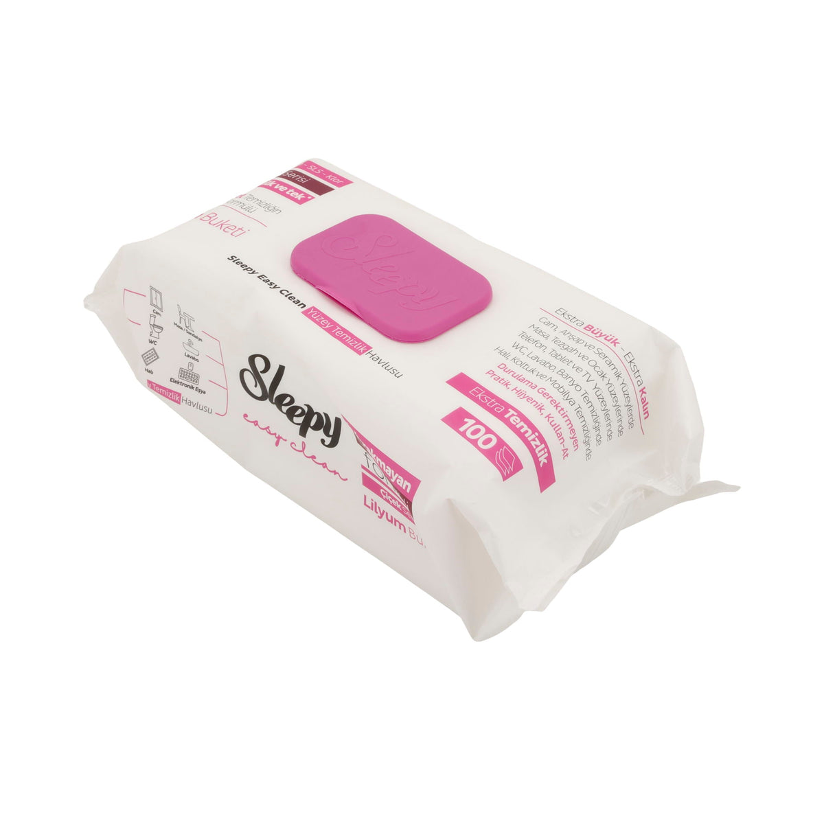 Reinigungstücher Sleepy Easy Clean Lila | Feuchttücher für Oberflächen | 100 Stück SLEEPY