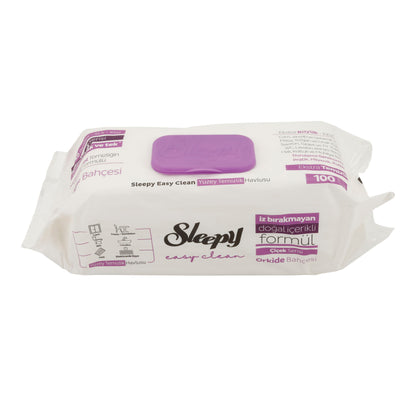 Reinigungstücher Sleepy Easy Clean | Feuchttücher Orchidee für Oberflächen | 100 Stück