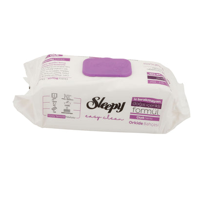 Reinigungstücher Sleepy Easy Clean | Feuchttücher Orchidee für Oberflächen | 100 Stück