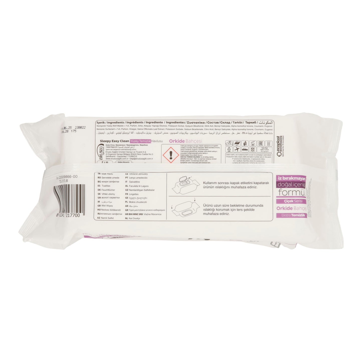 Reinigungstücher Sleepy Easy Clean | Feuchttücher Orchidee für Oberflächen | 100 Stück