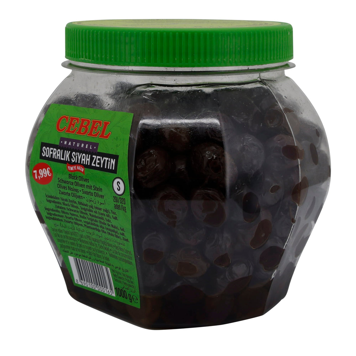 Oliven CEBEL | Sofralik Siyah Zeytin | Schwarze Oliven | 1000 g