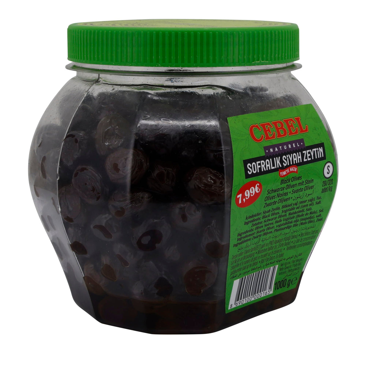 Oliven CEBEL | Sofralik Siyah Zeytin | Schwarze Oliven | 1000 g CEBEL