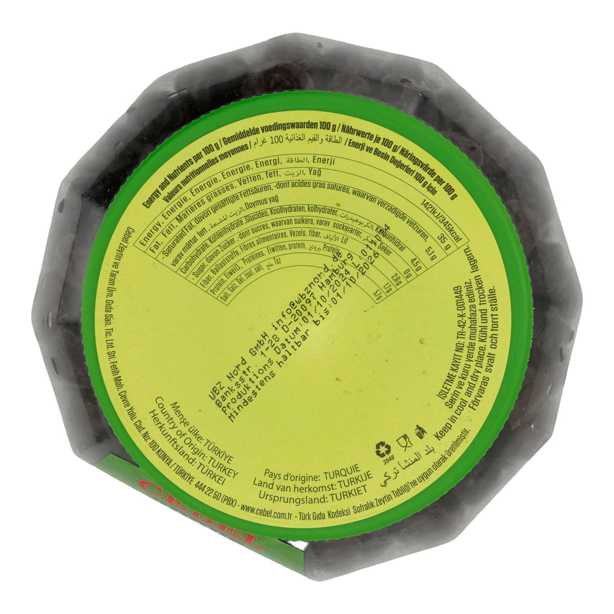 Oliven CEBEL | Sofralik Siyah Zeytin | Schwarze Oliven | 1000 g CEBEL