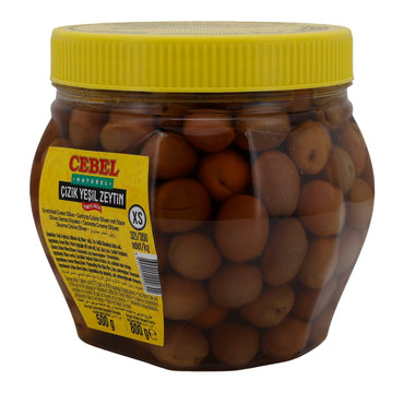 Olive verdi Cebel | Olive incise | Con nocciolo, conservate in salamoia | 800 g