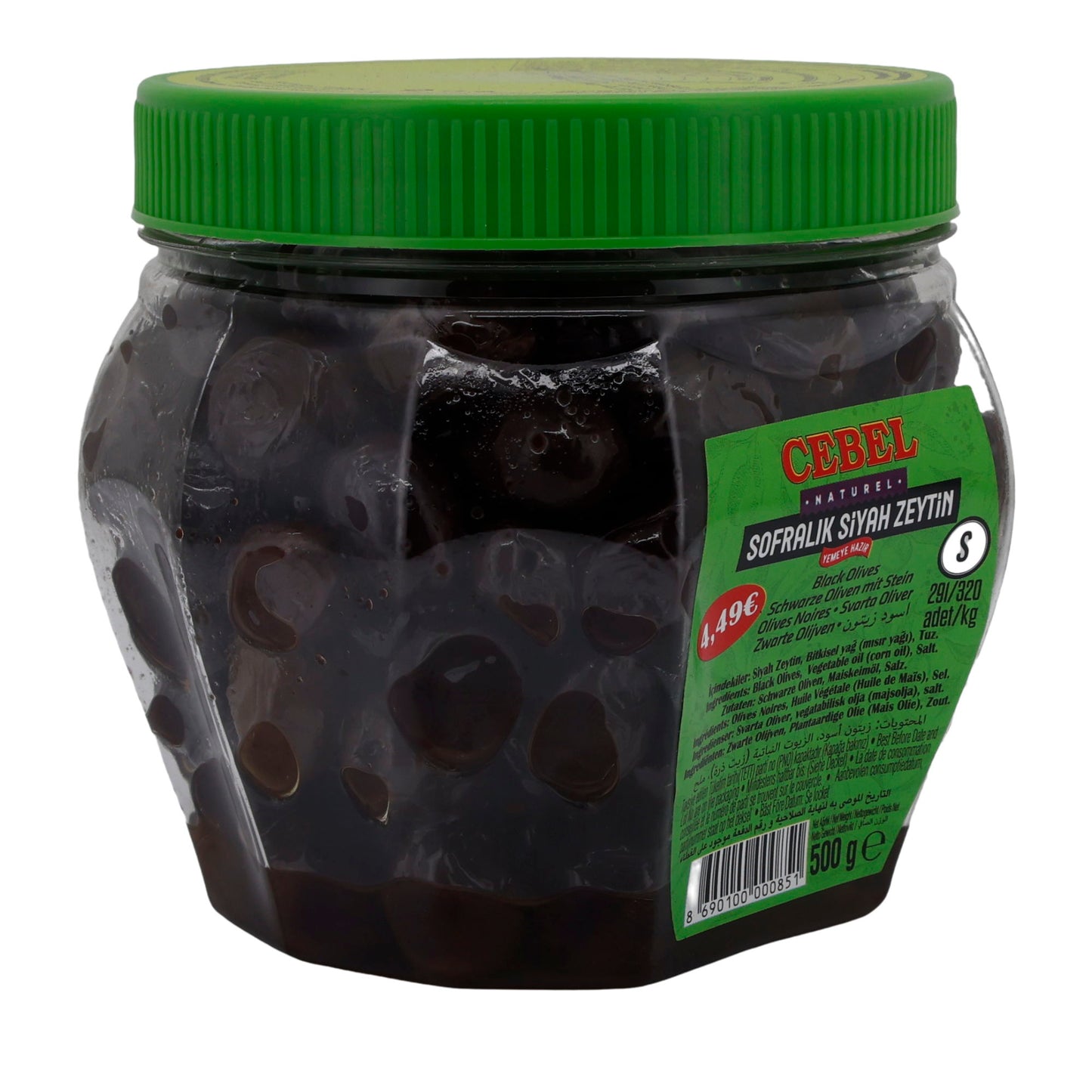 Olive nere Cebel | Sofralik Siyah Zeytin | Con nocciolo | 500 g