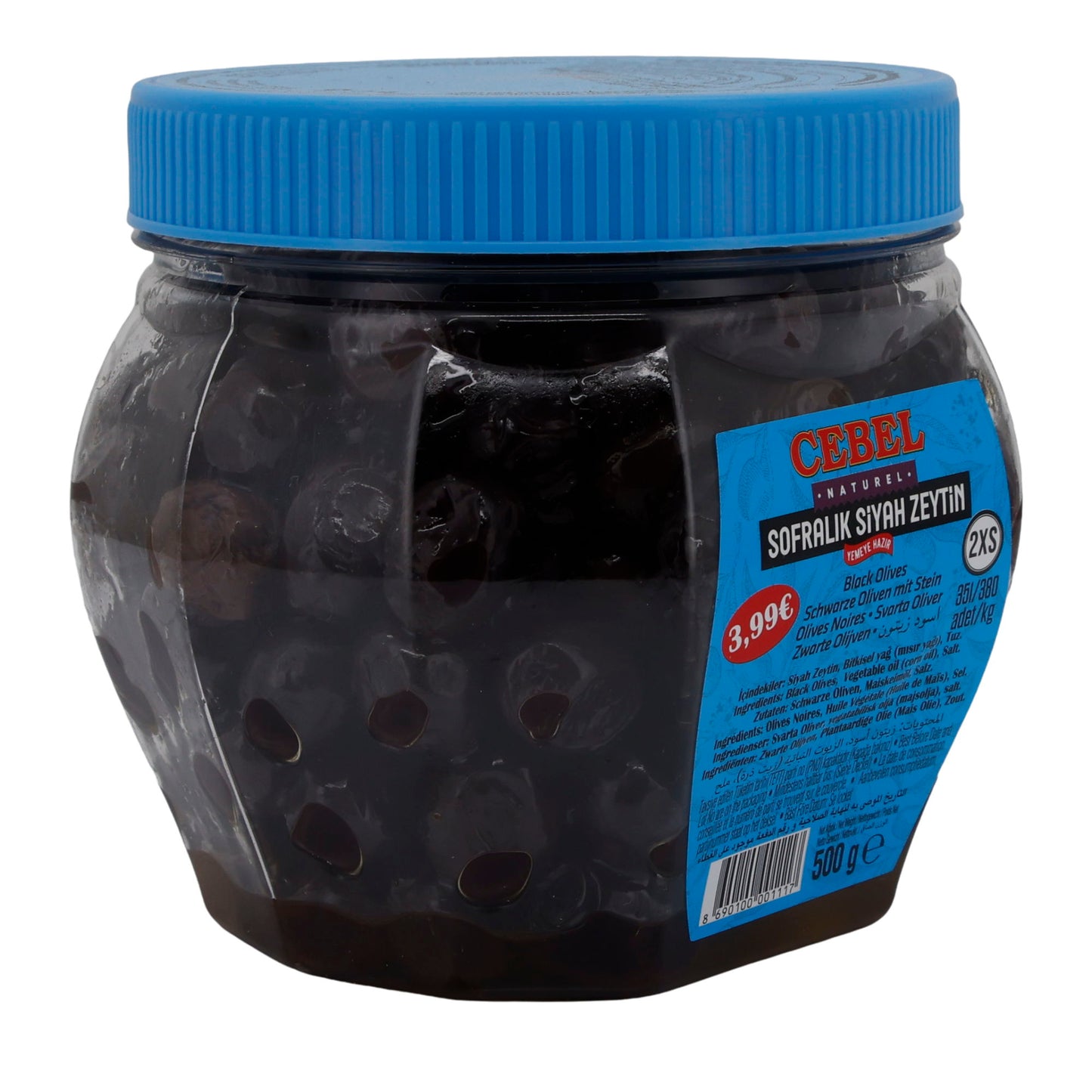Olive nere Cebel | Sofralik Siyah Zeytin | Con nocciolo, 2XS | 500 g