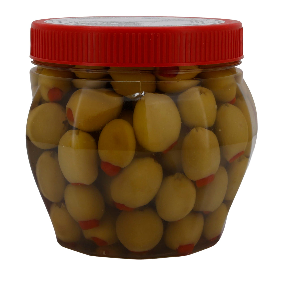 Grüne Oliven Cebel | Mit roter Paprika | Kernlos, in Salzlake | 750 g CEBEL