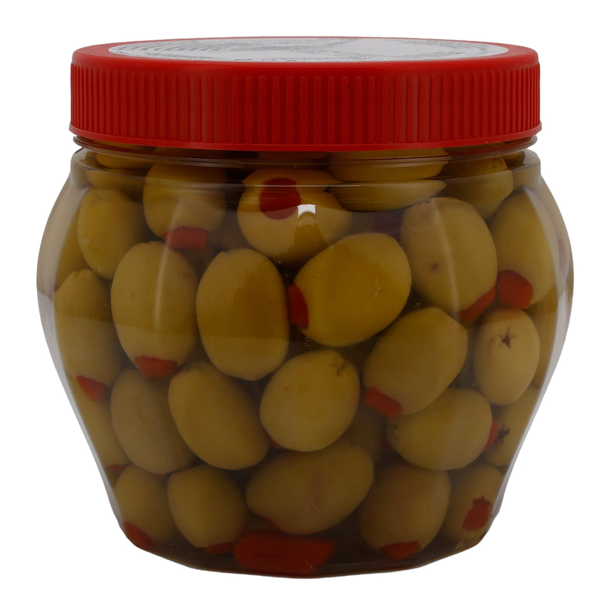 Grüne Oliven Cebel | Mit roter Paprika | Kernlos, in Salzlake | 750 g CEBEL