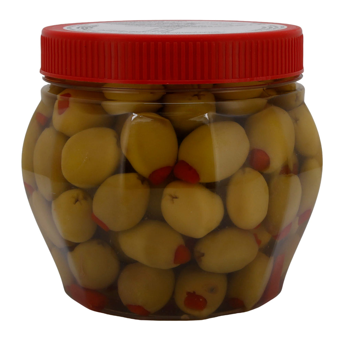 Grüne Oliven Cebel | Mit roter Paprika | Kernlos, in Salzlake | 750 g CEBEL