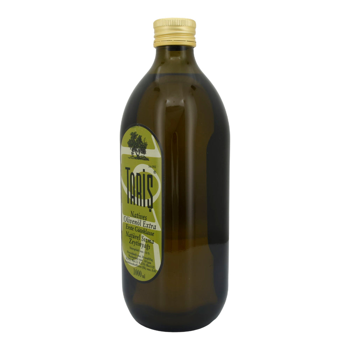 Olivenöl Taris | Natives Olivenöl Extra | Erste Güteklasse, hochwertige Qualität aus der Türkei | 1000 ml