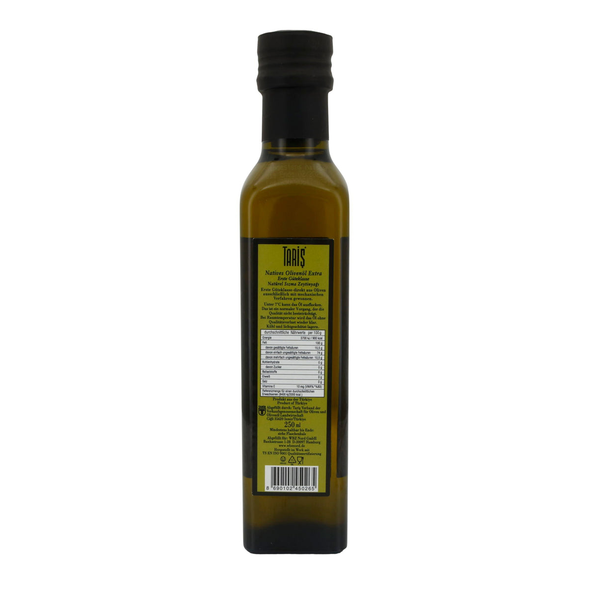 Olivenöl Taris | Natives Olivenöl Extra | Erste Güteklasse, hochwertige Qualität aus der Türkei | 250 ml