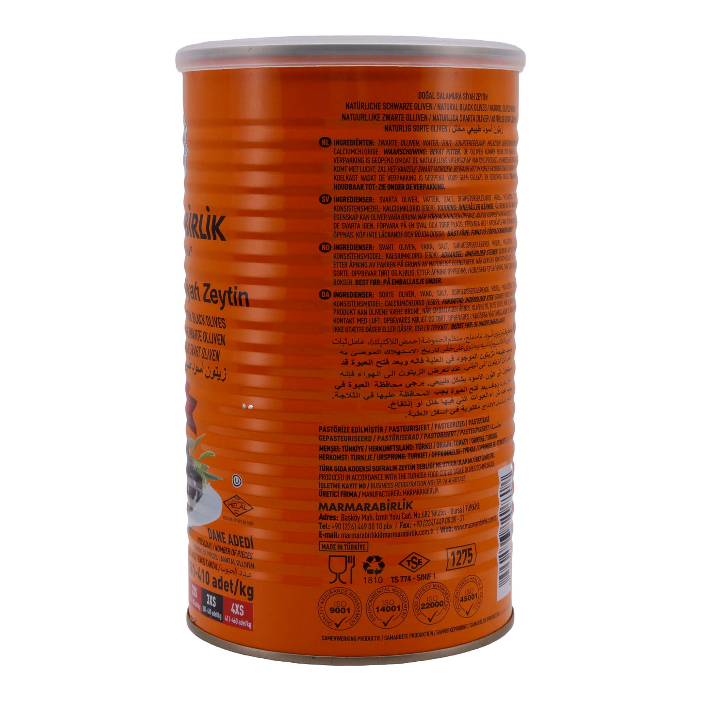 Salamura Siyah Zeytin Marmarabirlik | Olive nere naturali | Qualità di lusso | 800 g