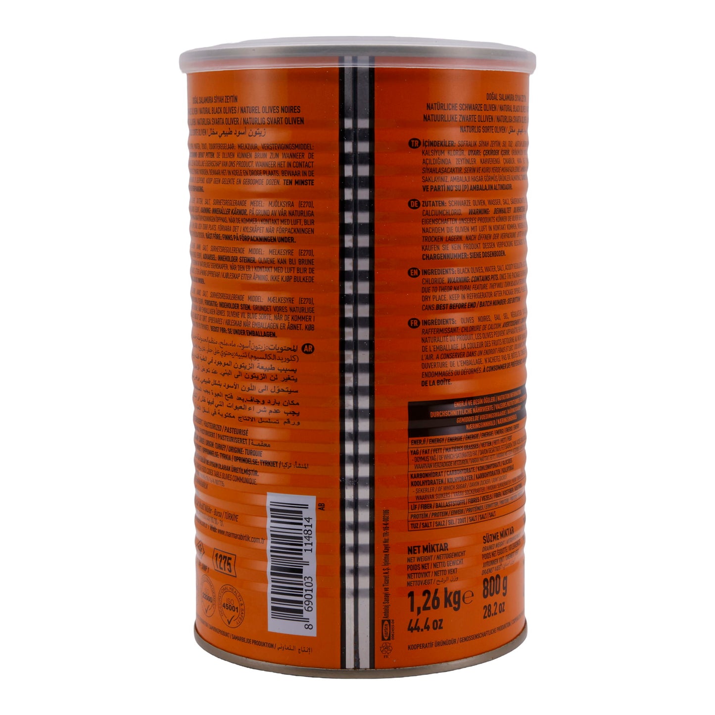 Salamura Siyah Zeytin Marmarabirlik | Olive nere naturali | Qualità di lusso | 800 g