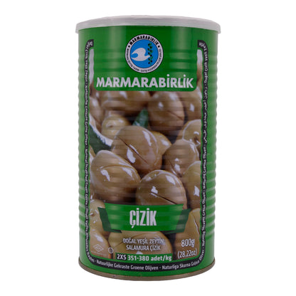 GREEN OLIVES CARVED
