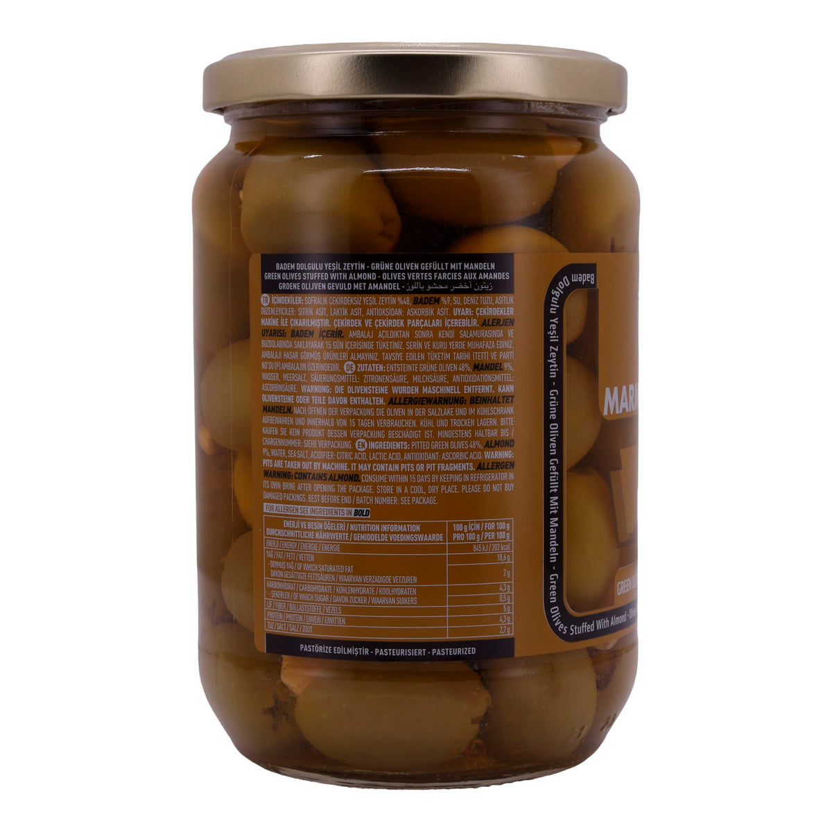 Oliven Marmarabirlik | Mit Mandeln | Badem Dolgulu | 700g MARMARABIRLIK