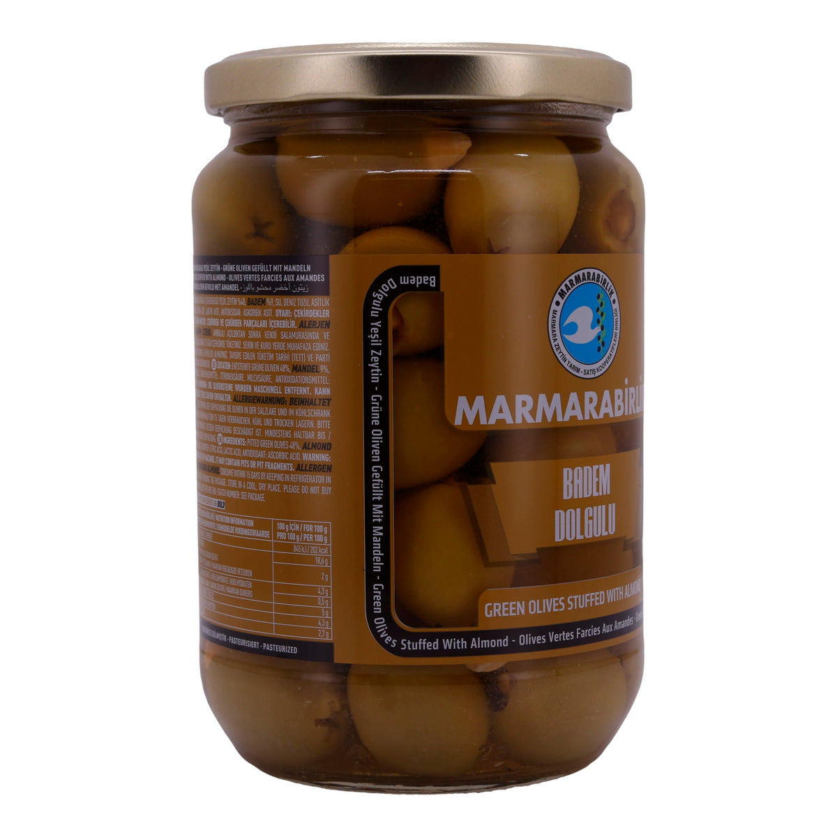 Oliven Marmarabirlik | Mit Mandeln | Badem Dolgulu | 700g MARMARABIRLIK