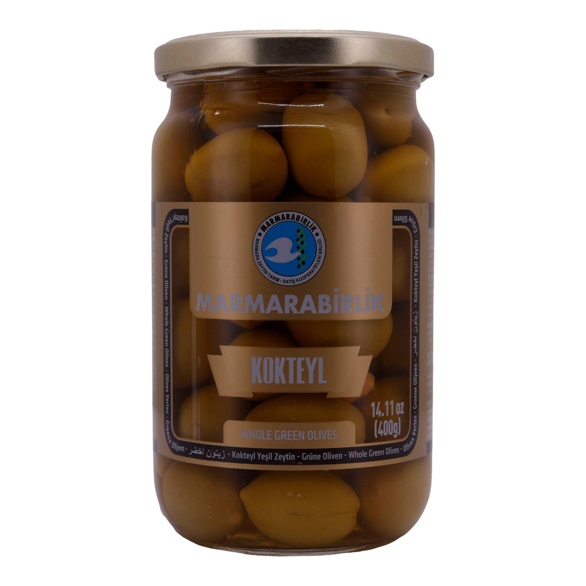 Oliven Marmarabirlik | Ganze Grüne | Kokteyl Oliven, pasteurisiert | 700g