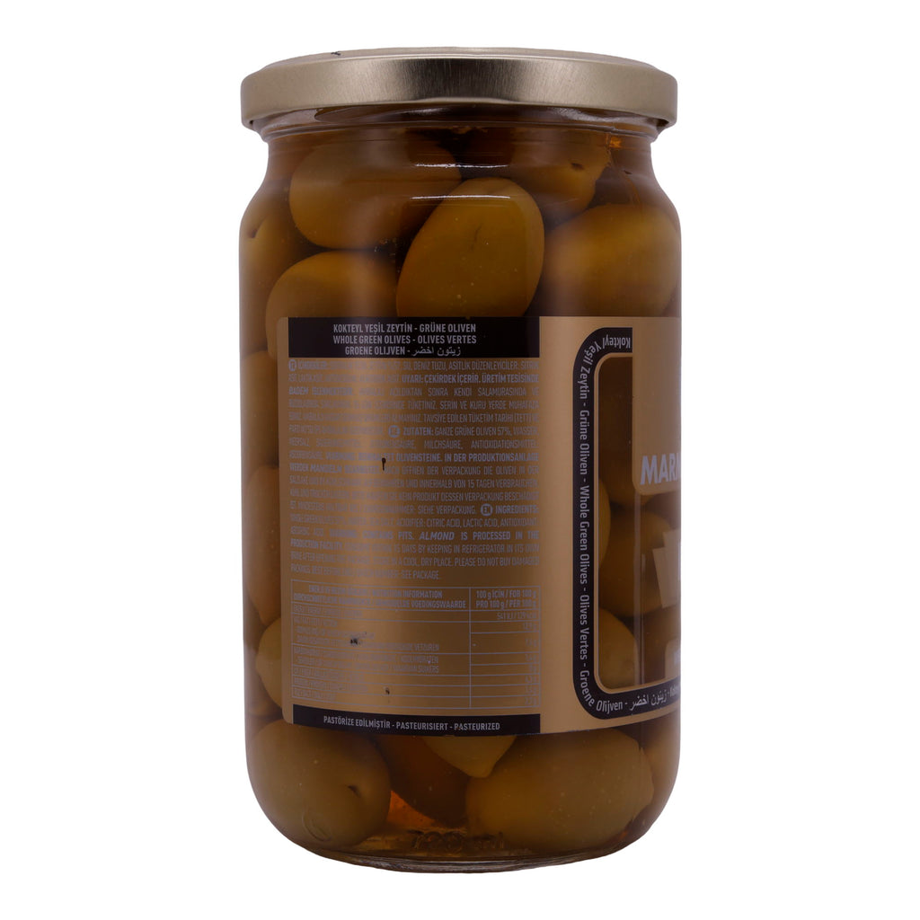Olijven Marmarabirlik | Hele Groene | Cocktailolijven, gepasteuriseerd | 700g