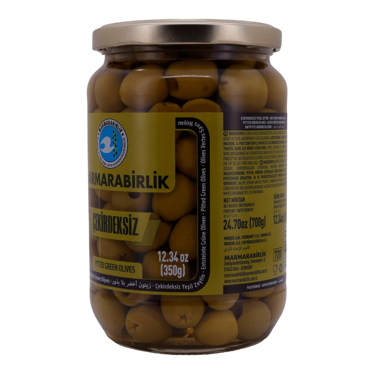 Oliven Marmarabirlik | Entsteinte Grüne | Pitted Green Olives | 700g MARMARABIRLIK