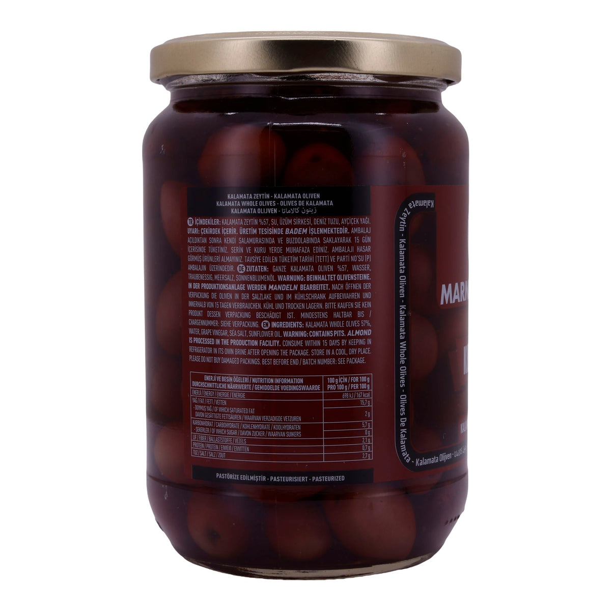 Oliven Marmarabirlik | Kalamata | Ganze Oliven in Salzlake | 700g MARMARABIRLIK