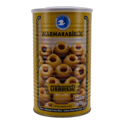 Oliven Marmarabirlik | Ontpitte Groene Olijven | Gepasteuriseerd, 670 g uitlekgewicht