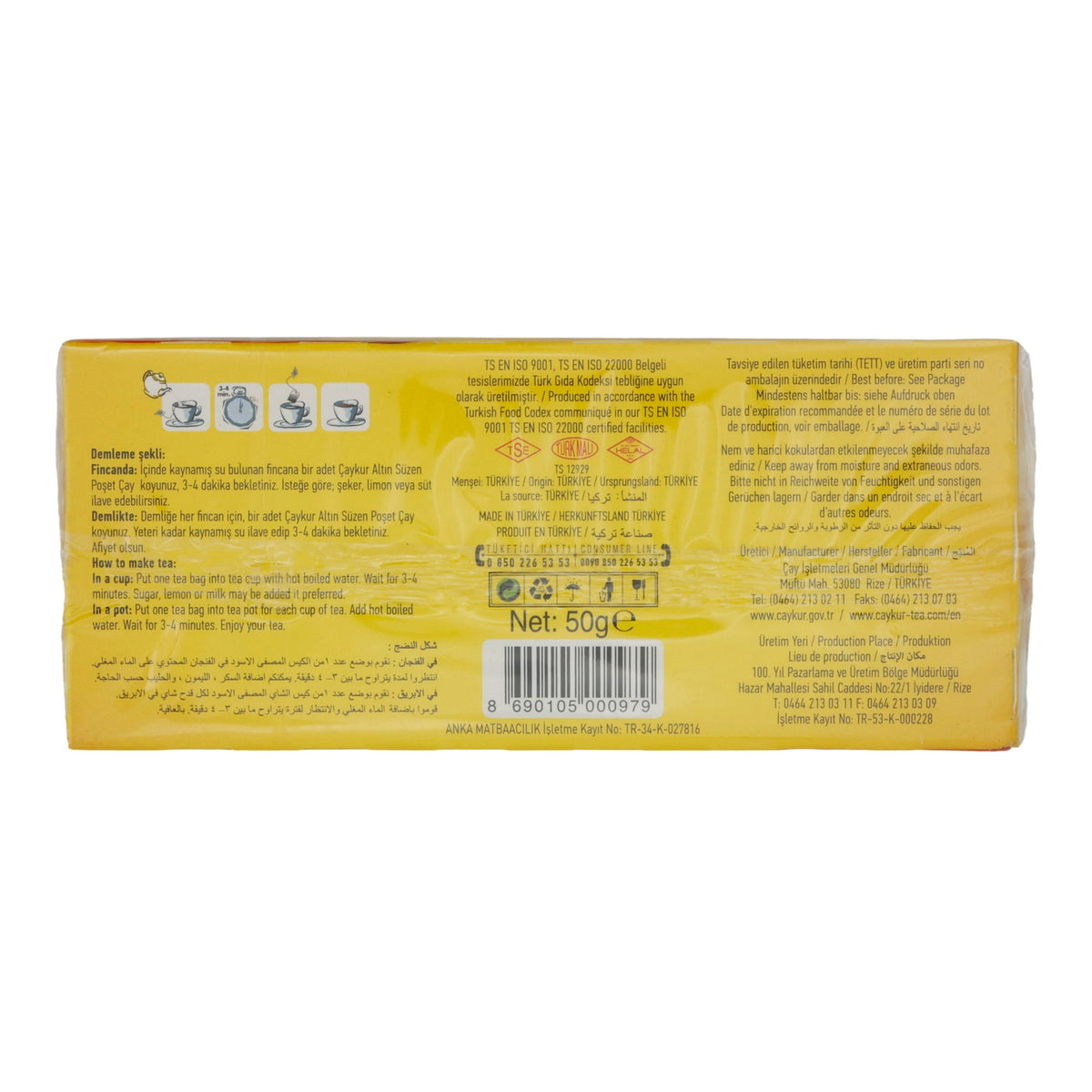 Schwarztee Çaykur | Teebeutel | Traditioneller türkischer Tee | 25 Beutel, 50 g CAYKUR