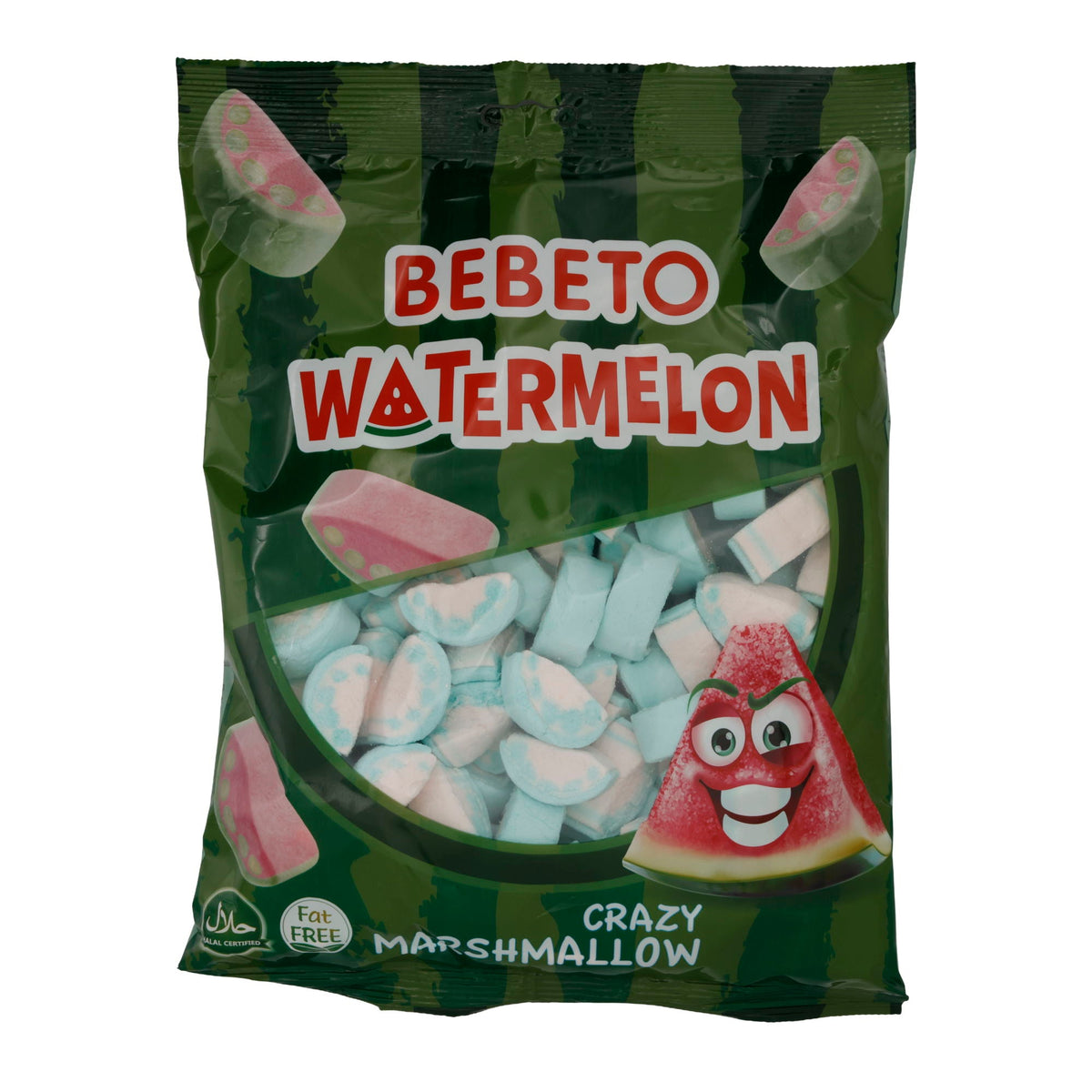Bebeto Watermelon Marshmallows | Süßigkeiten | mit Wassermelonengeschmack | 250 g
