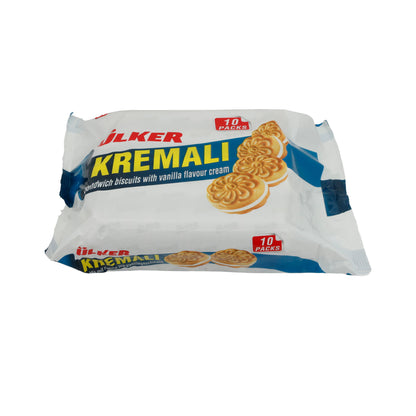 Vanille-Sandwichkekse Ülker | Kekse | Kremalı, Knusprig, cremige Füllung, 10er Pack | 500g