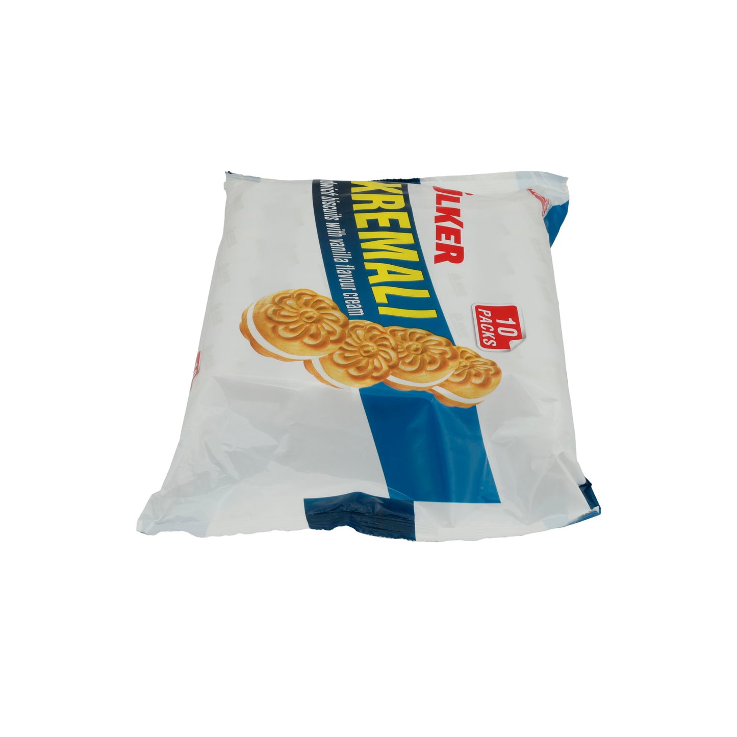 Vanille-Sandwichkekse Ülker | Kekse | Kremalı, Knusprig, cremige Füllung, 10er Pack | 500g