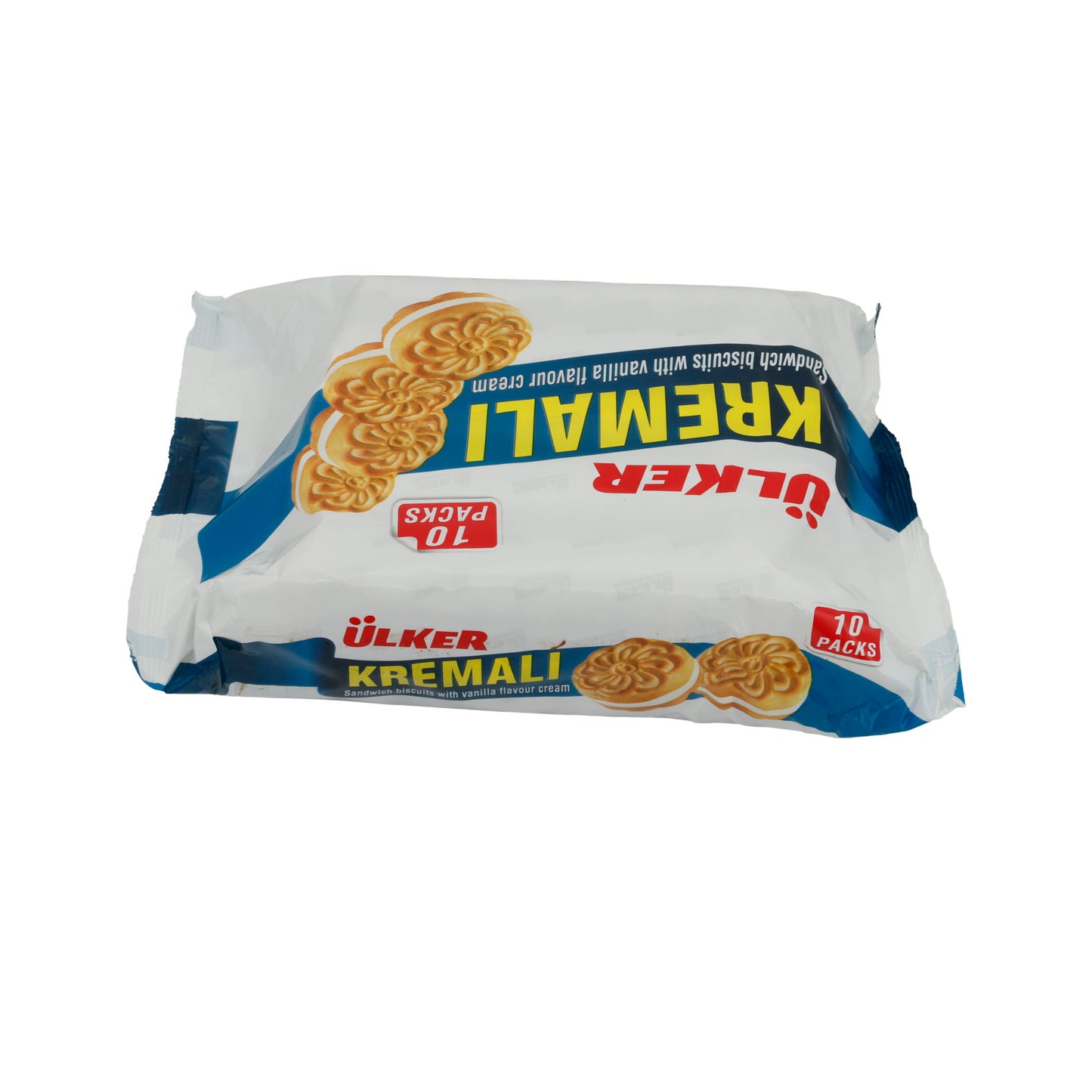 Vanille-Sandwichkekse Ülker | Kekse | Kremalı, Knusprig, cremige Füllung, 10er Pack | 500g