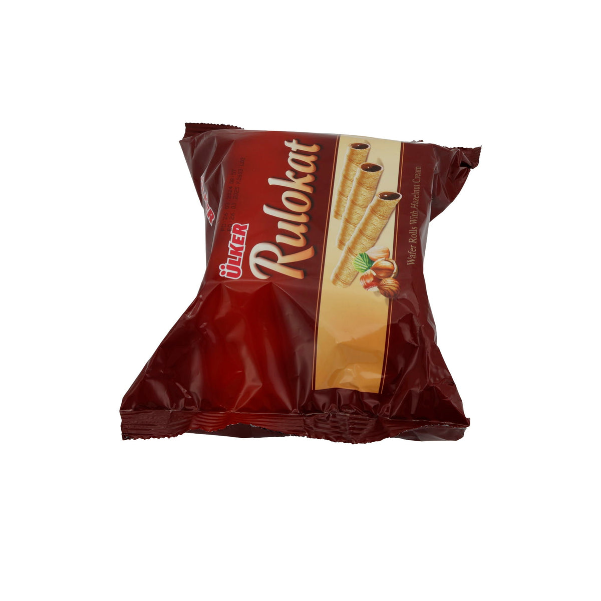 Waffelröllchen Ülker | Rulokat | Knusprig, Haselnusscreme | 150 g UELKER