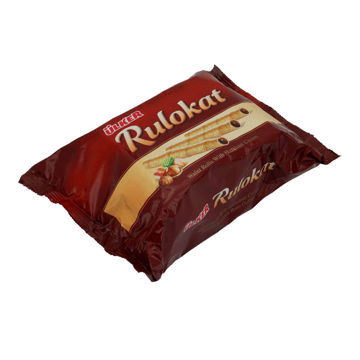 Waffelröllchen Ülker | Rulokat | Knusprig, Haselnusscreme | 150 g UELKER