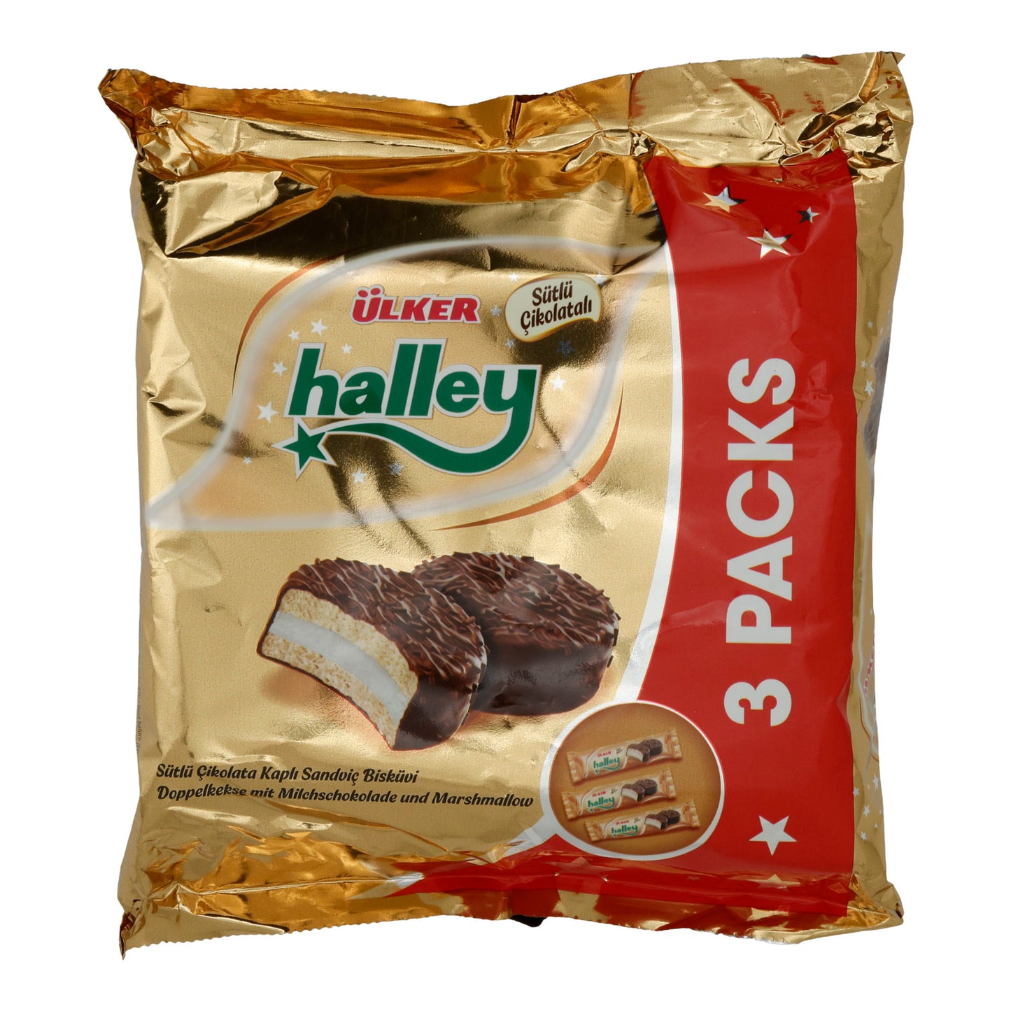 Sandwichkoekjes Ülker | Halley | Marshmallow & Melkchocolade | 231 g