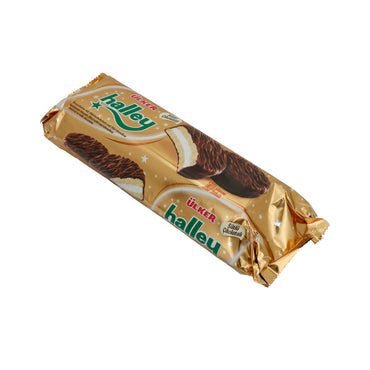 Biscotti sandwich marshmallow Ülker | Dolciumi | Halley, con cioccolato al latte, confezione da 10 | 500g