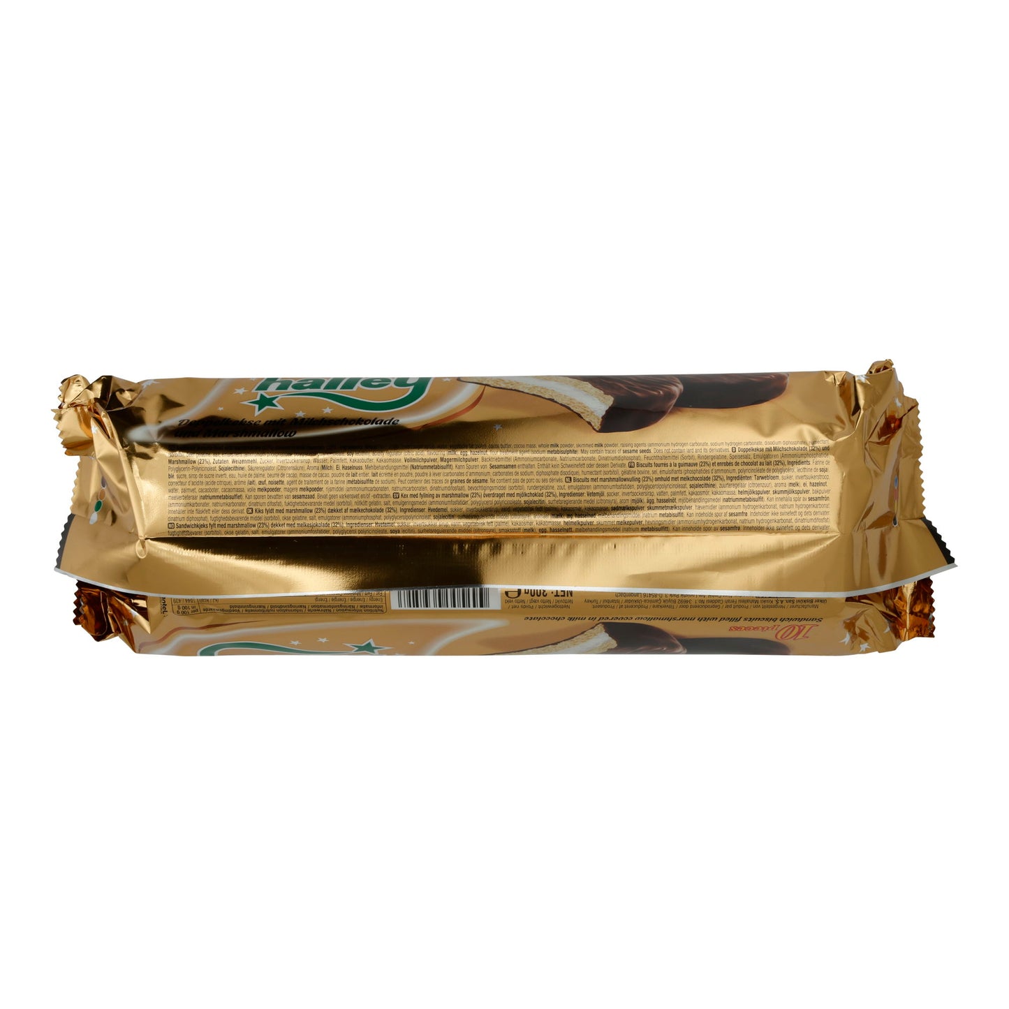 Biscotti sandwich marshmallow Ülker | Dolciumi | Halley, con cioccolato al latte, confezione da 10 | 500g