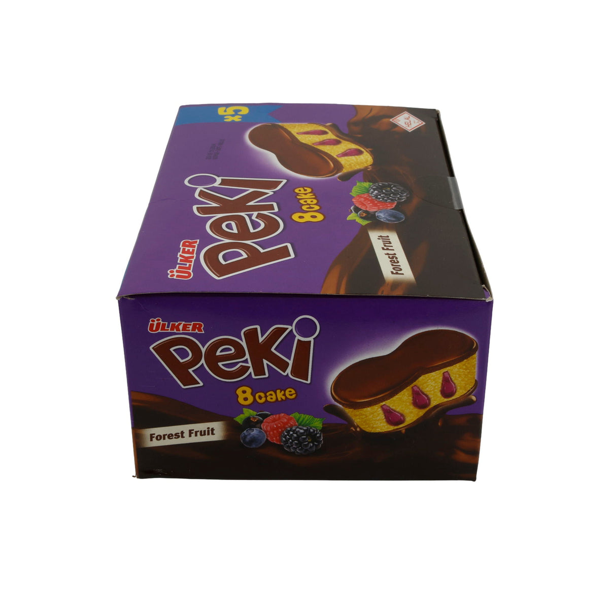 Rührkuchen Ülker Peki 8 Cake | Gebäck | mit Waldfruchtfüllung & Schockoladenglasur | 5er Pack 210g TRS