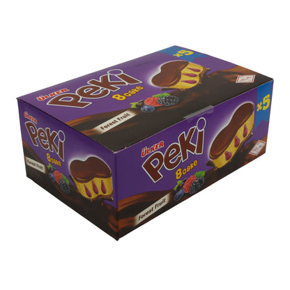 Rührkuchen Ülker Peki 8 Cake | Gebak | met bosvruchtenvulling & chocoladeglazuur | 5-pack 210g