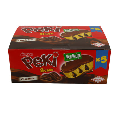Torta al cioccolato Ülker | Peki 8 Cake | Morbida, con pezzetti di cioccolato | Confezione da 5 x 210g