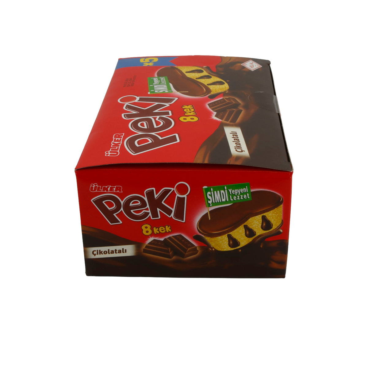 Schokoladenkuchen Ülker | Peki 8 Cake | Weich, mit Schokoladenstückchen | 5er Pack 210g UELKER