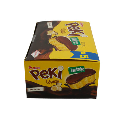 Kuchen Ülker | Peki 8 Cake | mit Bananenfüllung und Schokoladenglasur | 5er Pack 210g