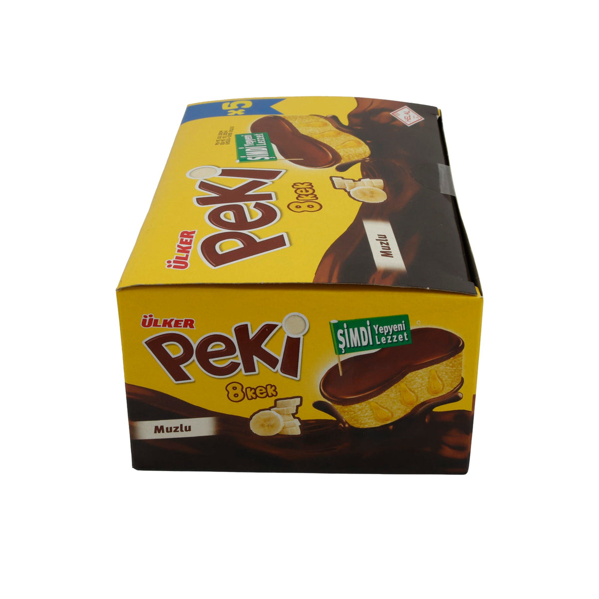 Kuchen Ülker | Peki 8 Cake | mit Bananenfüllung und Schokoladenglasur | 5er Pack 210g UELKER