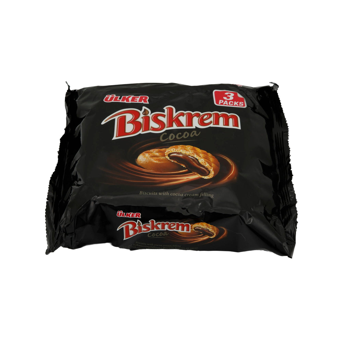 Kekse Ülker | Biskrem Cocoa | Gebäck | mit Kakaofüllung | 300 g (3x100 g) UELKER