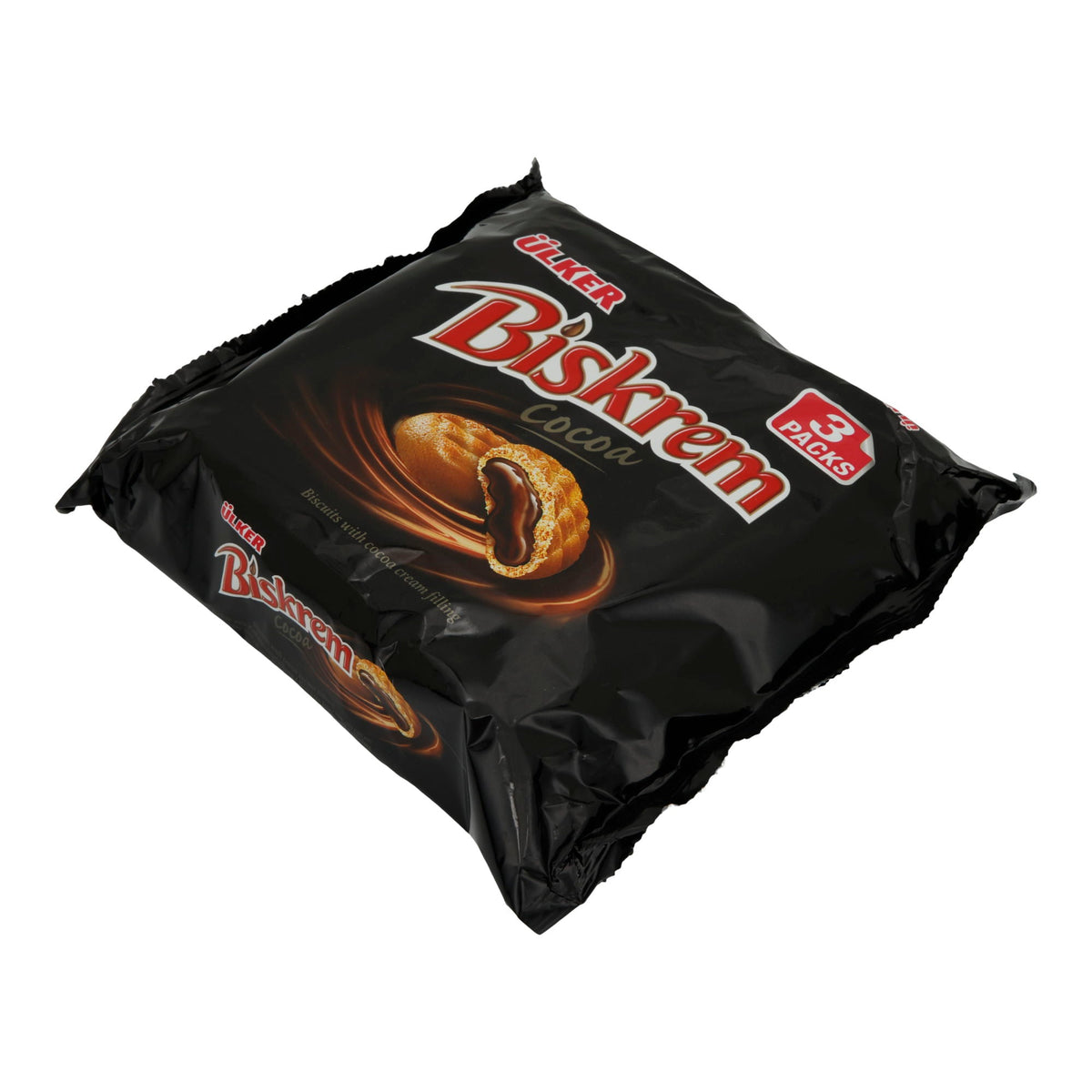 Kekse Ülker | Biskrem Cocoa | Gebäck | mit Kakaofüllung | 300 g (3x100 g) UELKER
