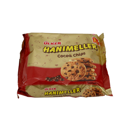 Gocce di Cacao Ülker Hanımeller | Biscotti al Cioccolato | Con Pezzi di Cacao | 246 g