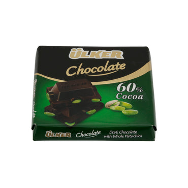 Pure chocolade Ülker | Met hele pistachenoten | Donkere chocolade | 65 g