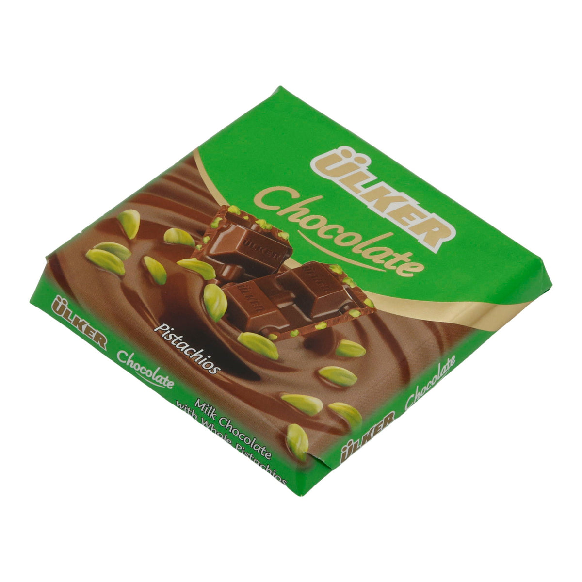 Milk Chocolate Ülker | Süßigkeit | Vollmilchschokolade mit ganzen Pistazien | 65 g