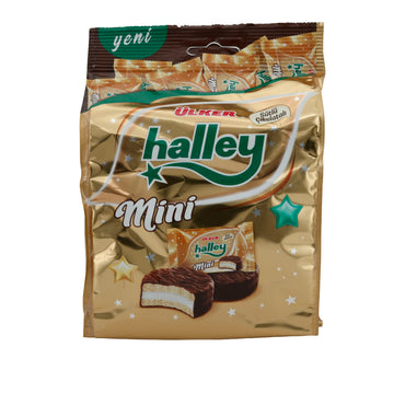 Kekse Ülker Halley Mini | Gebäck | mit Milchschokolade überzogen und Marshmallow-Füllung | 103 g